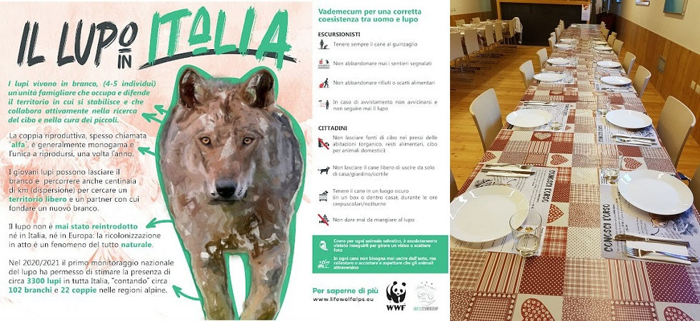 Dal Wwf le tovagliette per una corretta coesistenza tra uomini e lupi